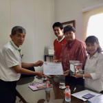 Thai Traditional Medical Doctor Sombat Traisrisilp, Director of Pattana Panya Thai College and Lanna Thai Medical Federation with his son, Mr.Nattapon Traisrisilp have visited and discussed about the possible collaboration on researches with Professor Dr.Jiradej Manosroi (CEO) and Professor Dr.Aranya  Manosroi (MD) the executives of Manose Health and Beauty Research Center.